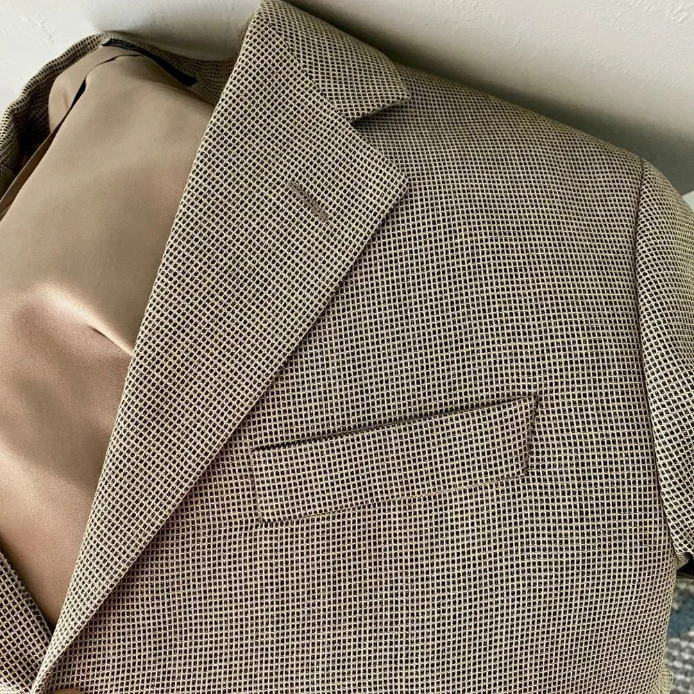 Geoffrey Beene 3 Button Sport Coat Jacket Blazer 42L